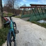 bike at society bridge
